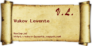 Vukov Levente névjegykártya